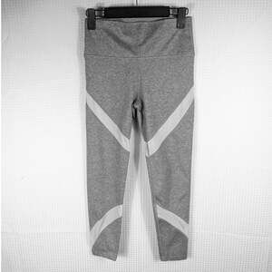 Aerie High Rise Leggings Women M Gray Stretch Athletic Pants Reflective Joggers